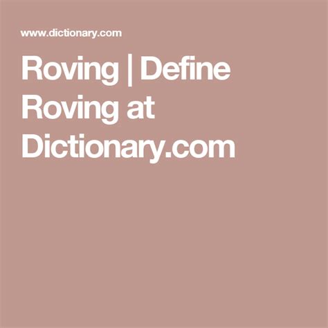roving in tagalog|Roving in English .